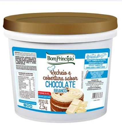 Recheio E Cob Choc Branco Bom Prin 2,5kg