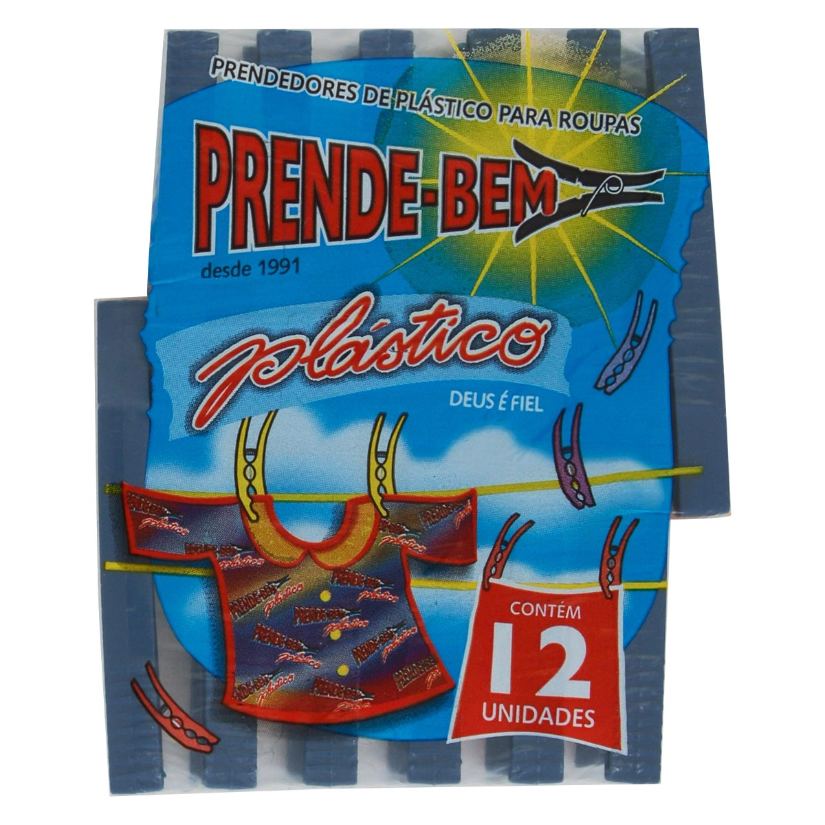 Prendedor Roupa Jardim Plastico C/12