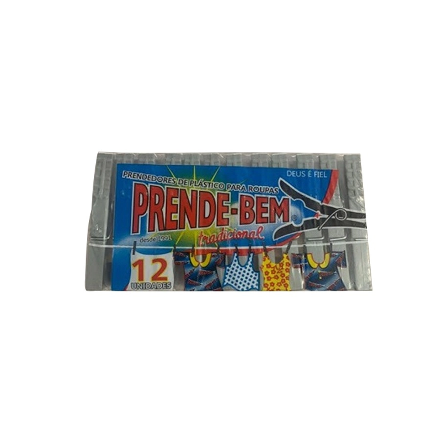Prendedor Roupa Prende Bem C/12 Plastico