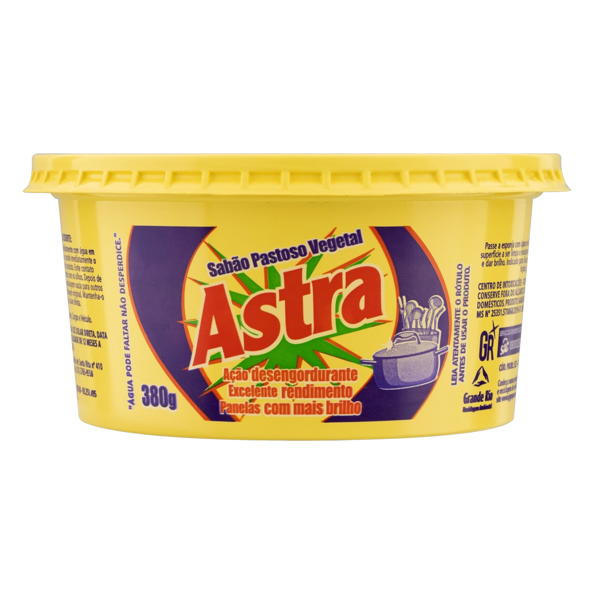 Sabão Em Pasta Vegetal Astra Pote 380g