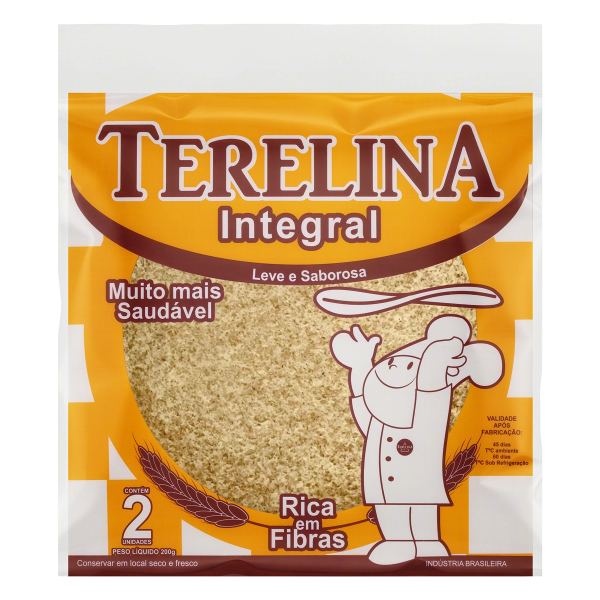 Massa Para Pizza Integral Terelina Pacote 200g 2 Unidades