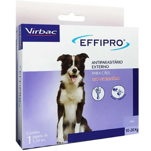 Antipulgas e Carrapatos Effipro Cães 10 a 20kg 1,34ml Virbac