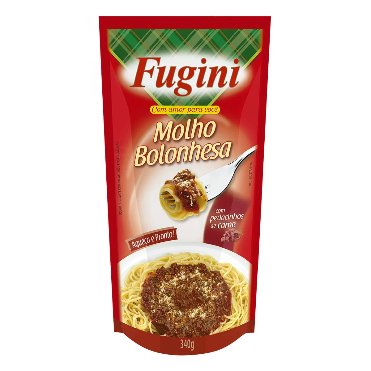 Molho De Tomate à Bolonhesa Vegano Fugini Especial Sachê 300g