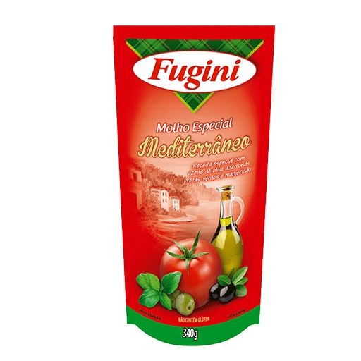 Molho Tomate Mediterraneo Fugini Sache 340g
