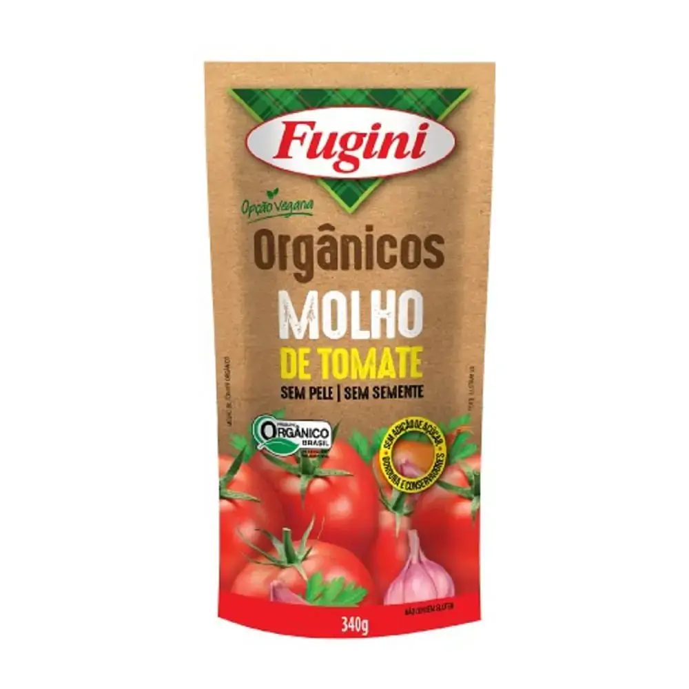 Molho Tomate Fugini Sache 340g Organico