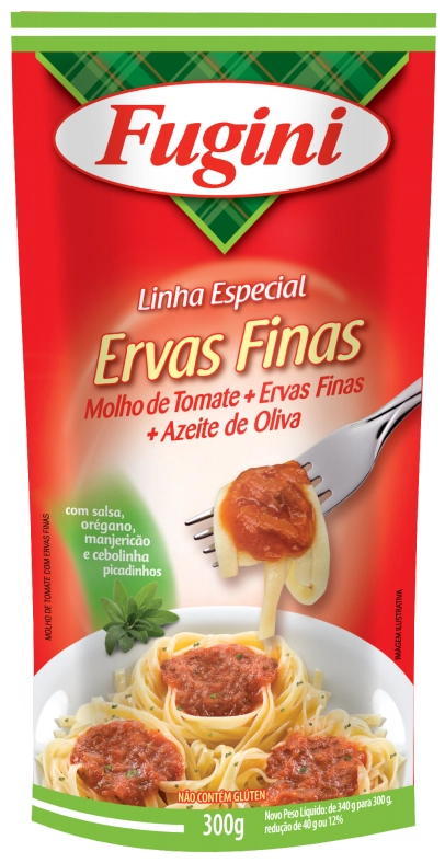 Molho De Tomate Ervas Finas Fugini Especial Sachê 300g