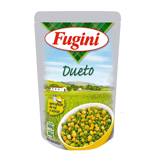 Ervilha E Milho Verde Em Conserva Dueto Fugini Sachê 170g
