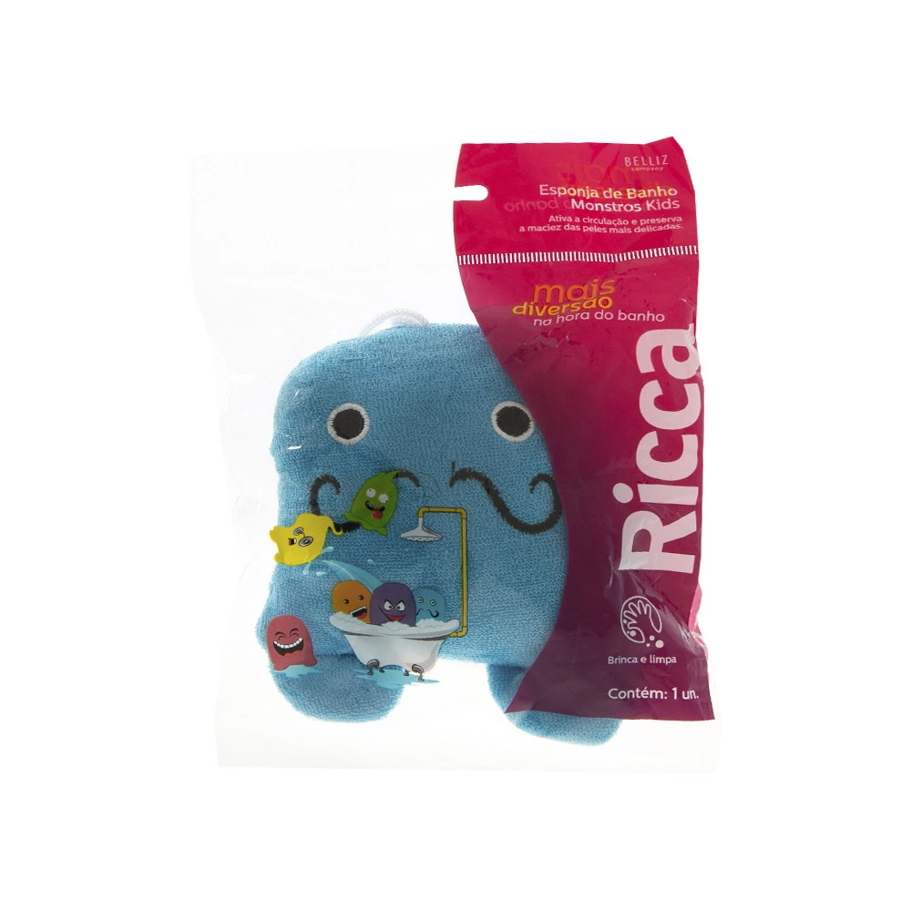 Esponja De Banho Ricca Zoo Kids