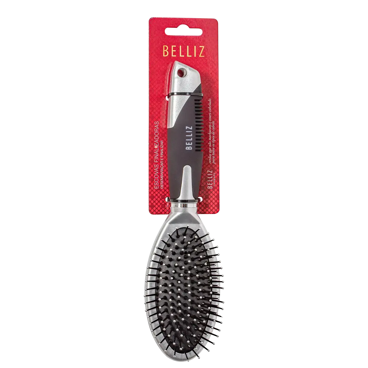 Escova De Cabelo Belliz Profissional Oval Almofadada Ref: 750