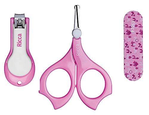 Kit Manicure Infantil Ricca 2 Lixas, 1 Cortador de Unha Infantil e 1 Tesoura