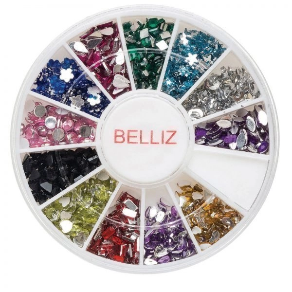 Adereços Para Decoração De Unhas Disco Com 80 Unidades Belliz