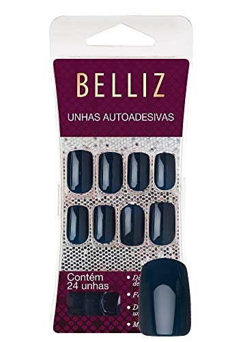 Unhas Postiças Autoadesivas Belliz Blue Intense