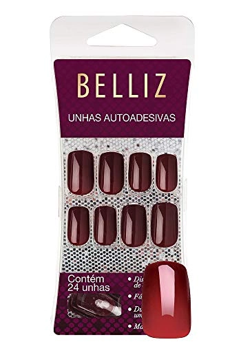 Belliz R.1274 Unhas Autocolantes Dark Red