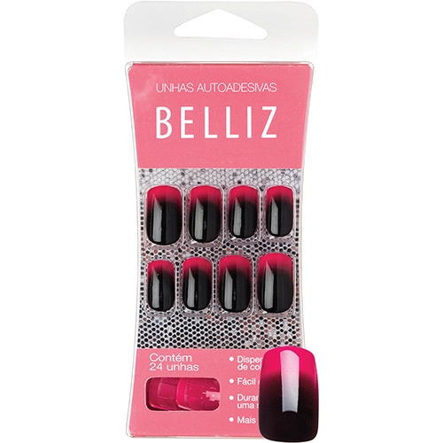 Unhas Postiças Autoadesivas Belliz Degradê Sexy