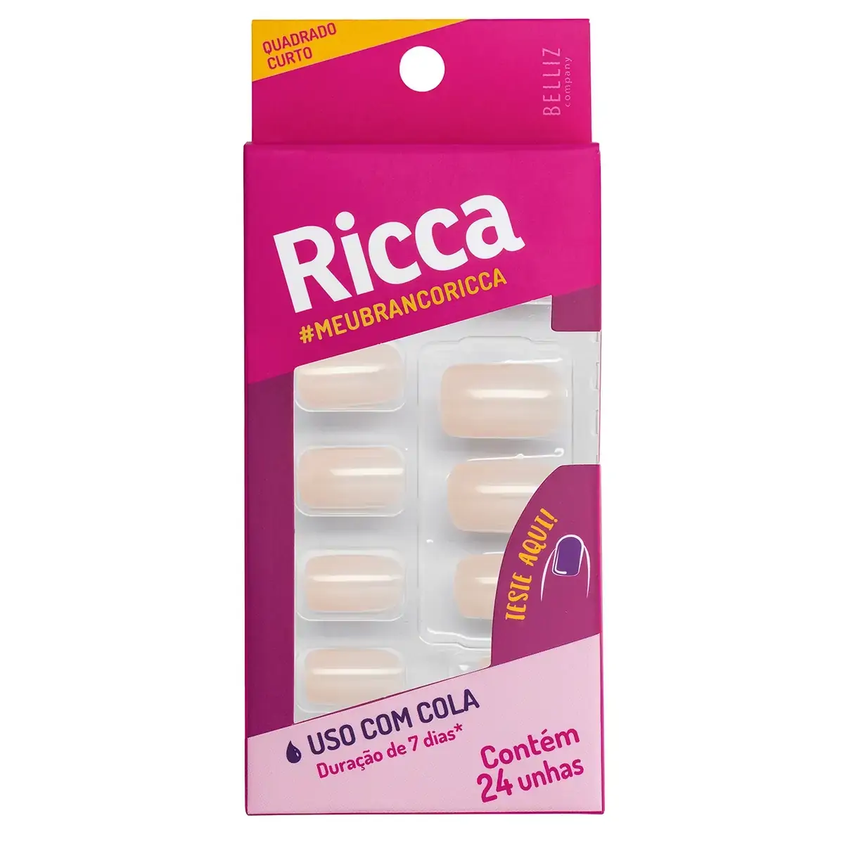 Unhas Ricca Branco Sonho Ref 1335