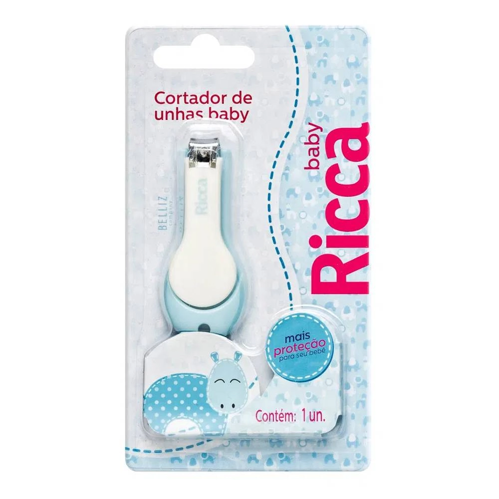 Cortador De Unha Maestral Ricca Baby Colors Azul 1un