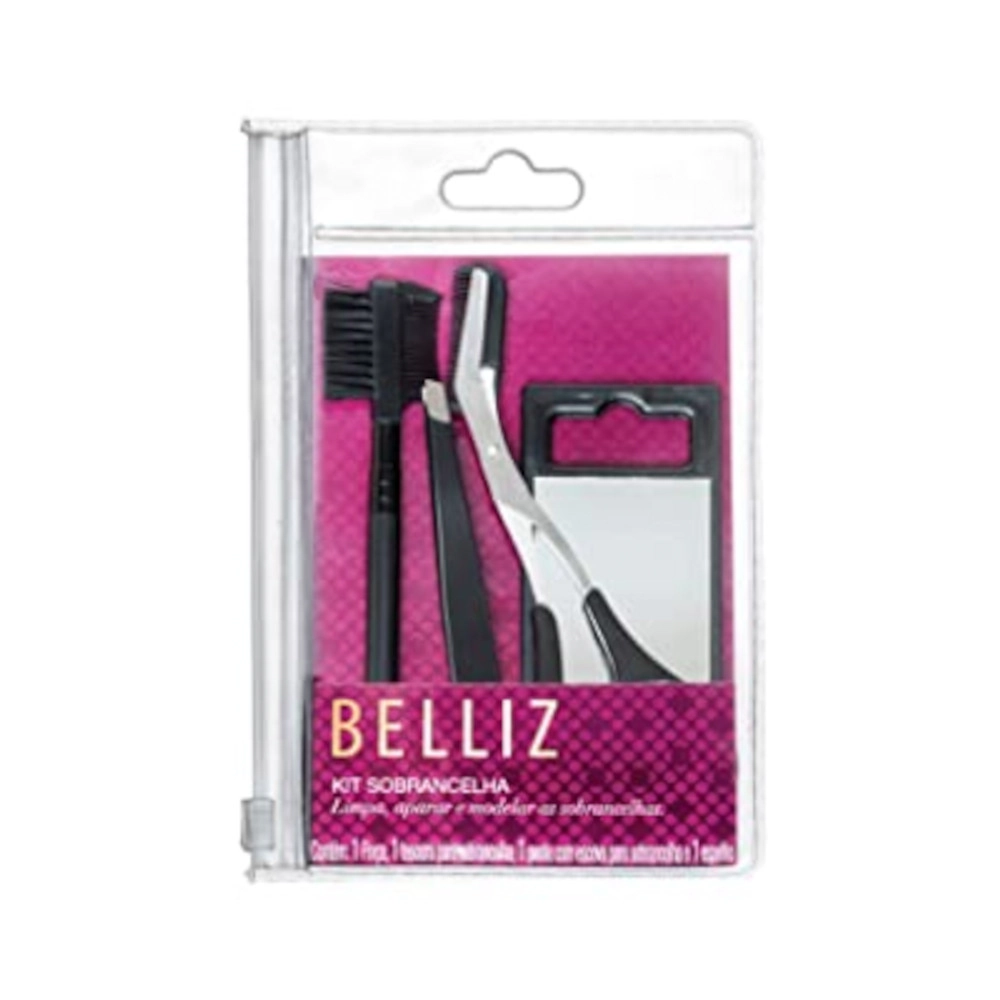 Pinca E Escova Com Pente Dobravel Para Sobrancelhas Belliz
