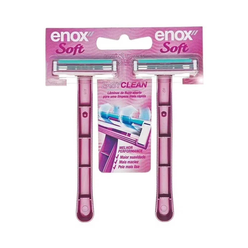 Aparelho De Barbear Enox Feminino Soft Com 2 Unidades