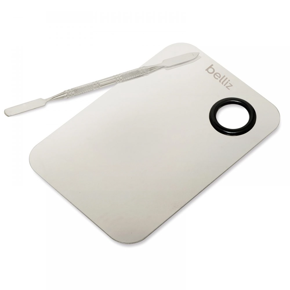 Paleta Maestral Belliz Metal Para Mistura De Maquiagem Com Espatula 1un
