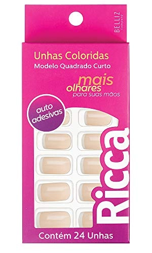 Unhas Ricca Auto Adesiva Francesinha Nude 1855