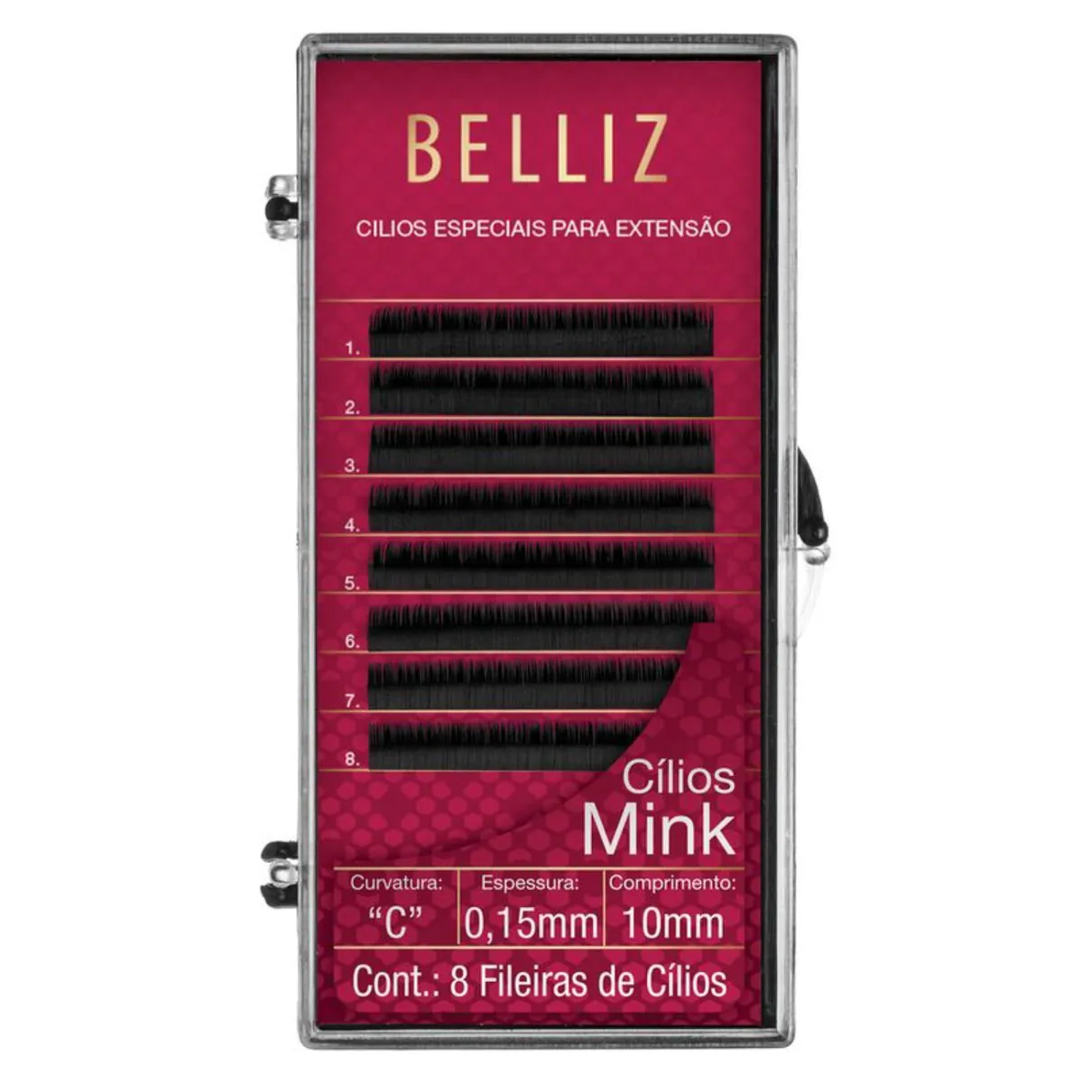 Cilios Posticos Maestral Belliz Alongamento Mink C 015 10mm 1un