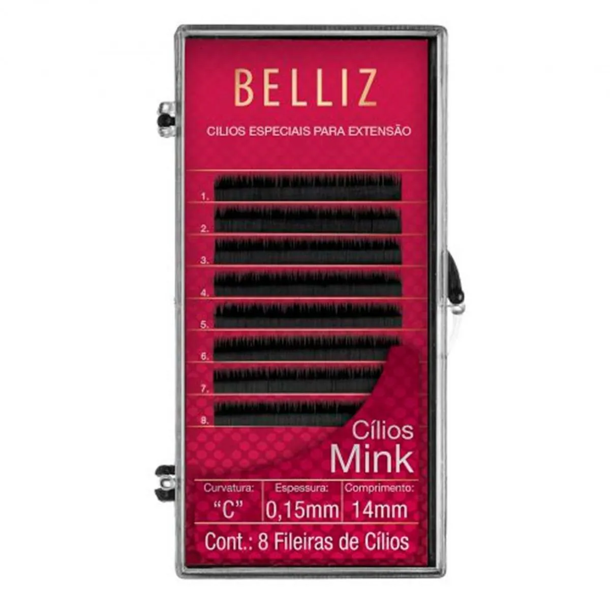 Cilios Posticos Maestral Belliz Alongamento Mink C 015 14mm 1un