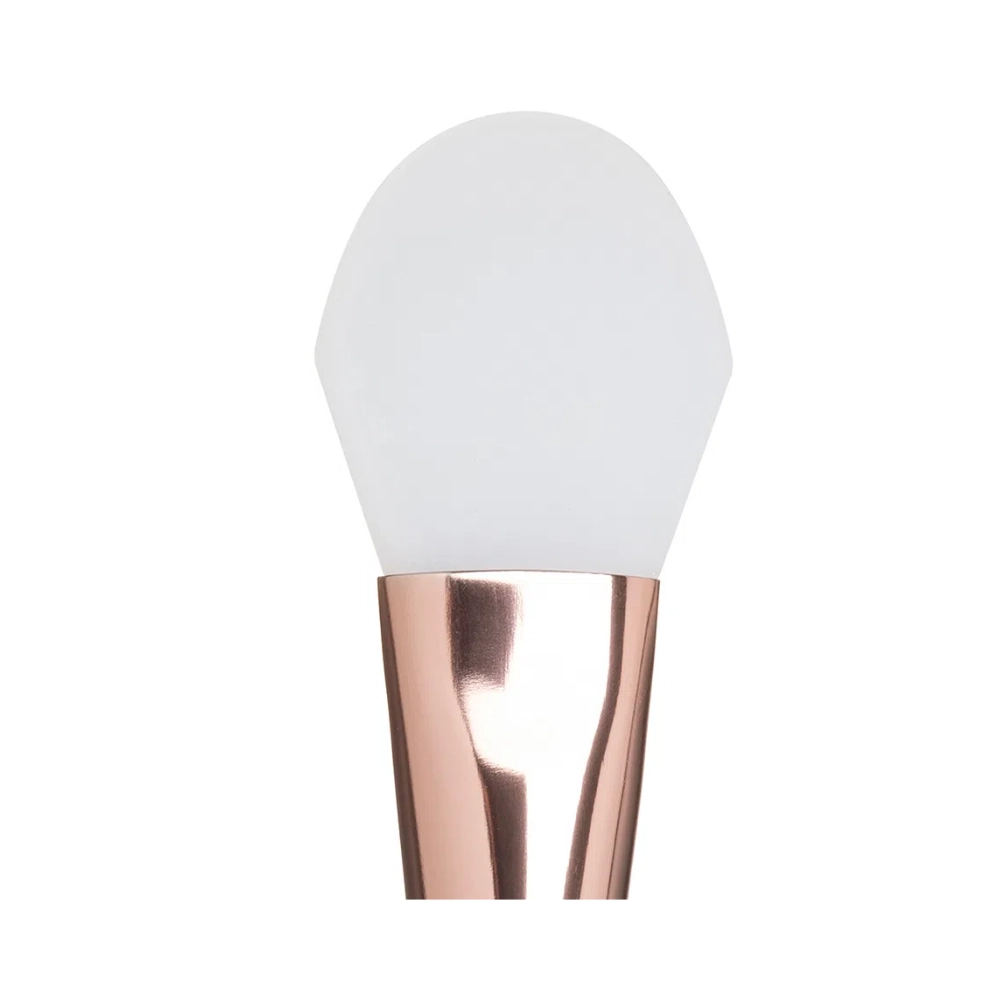 Pincel Aplicador Maestral Ricca Rose Gold Silicone P/ Bases E Máscaras 1un