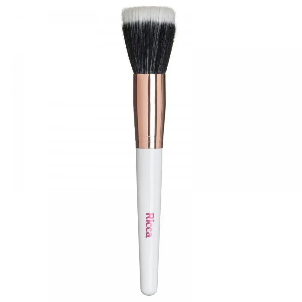 Pincel Aplicador Maestral Ricca Rose Gold Duo Fiber 1un