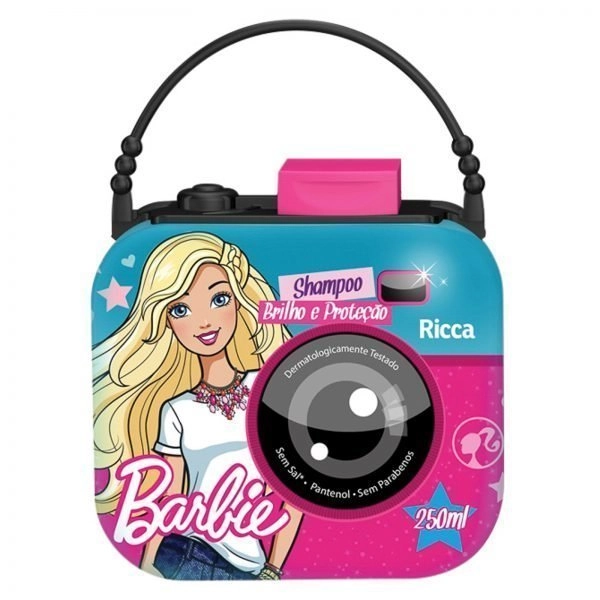 Shampoo Infantil Barbie Ricca Brilho E Proteção Frasco 250ml