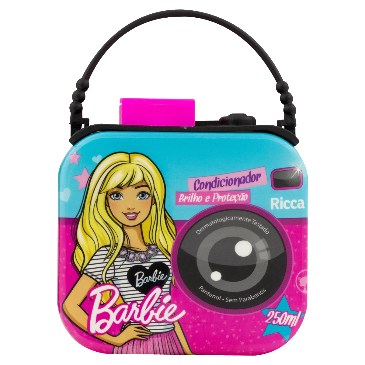Condicionador Infantil Brilho E Proteção Barbie Ricca Frasco 250ml