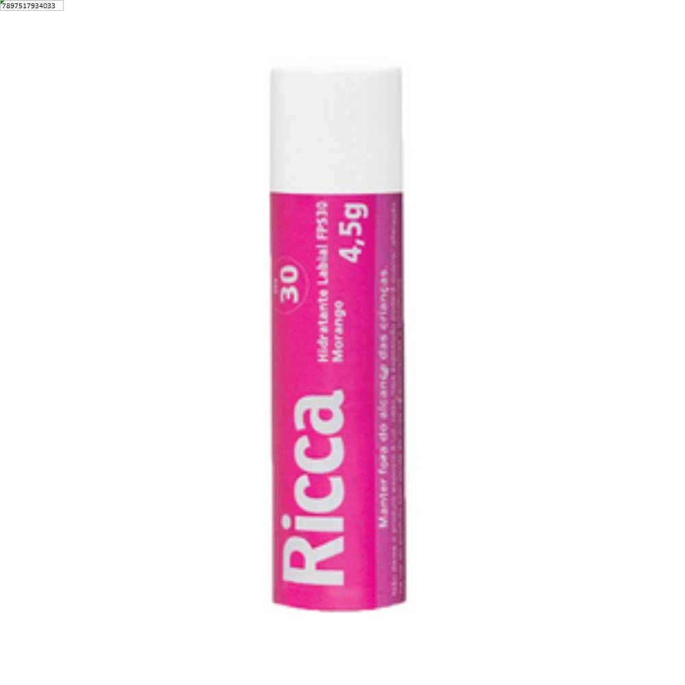 Display Hidratante Labial Morango Com Fps 30 25 Unidade Ricca