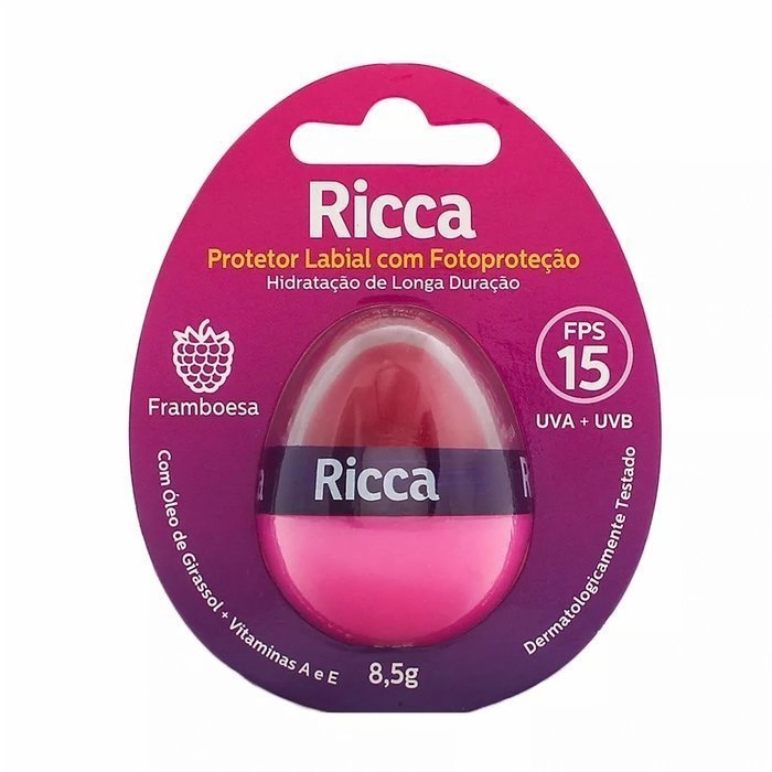 Protetor Labial Ricca Fps 15 Framboesa