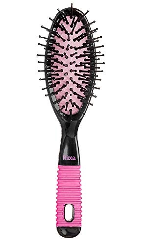 Escova Ricca Oval Peq.black Pink