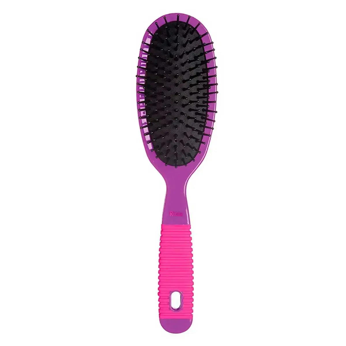 Escova De Cabelo Ricca Pink &amp; Purple Oval Grande - 2415