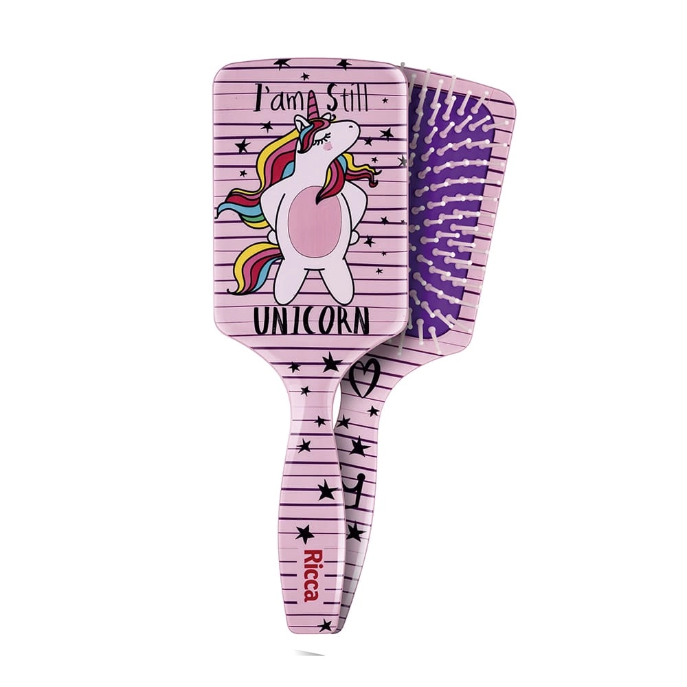 Escova P/cabelo Ricca Racket Unicorn Un