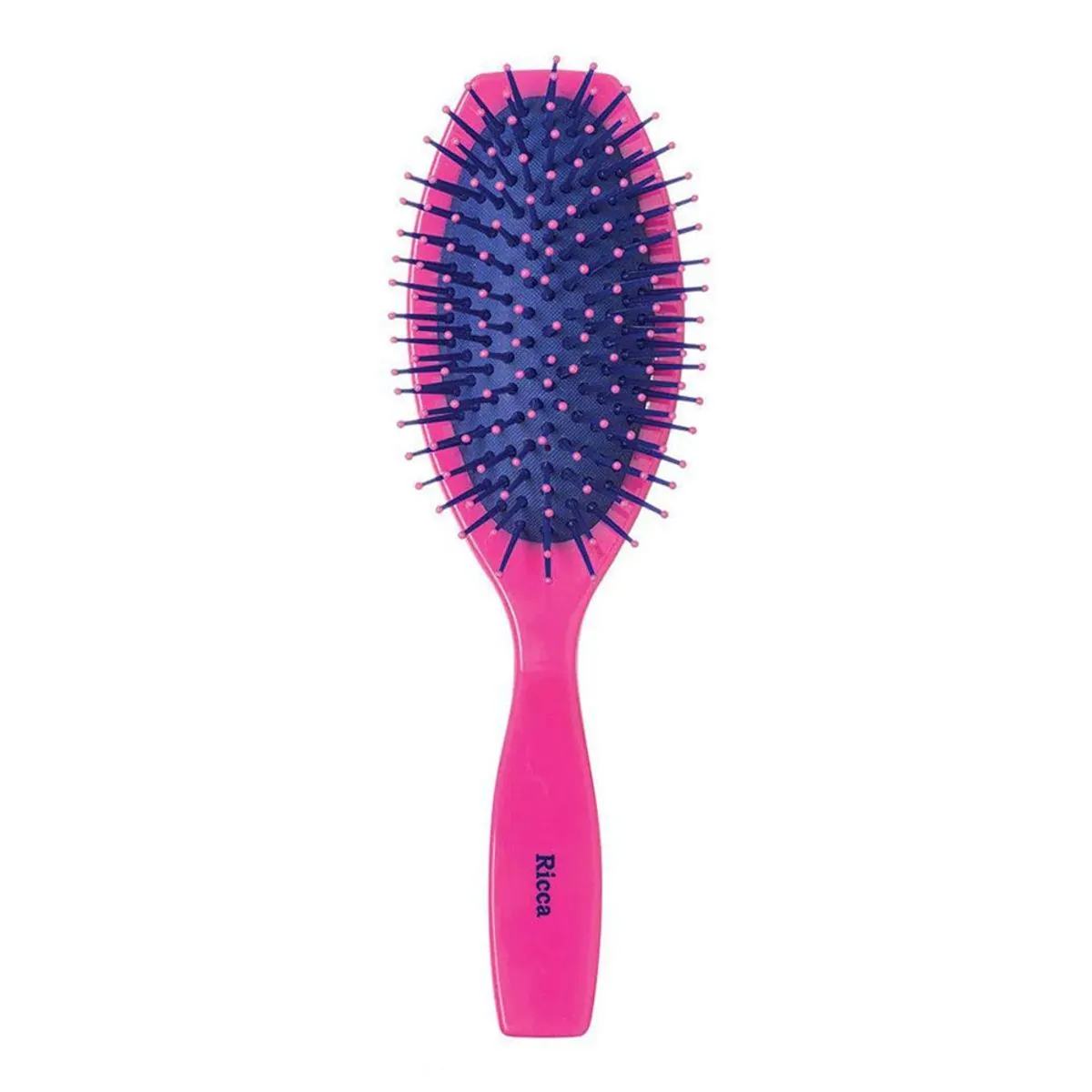 Escova Para Cabelo Almofadada Oval Pink Ricca