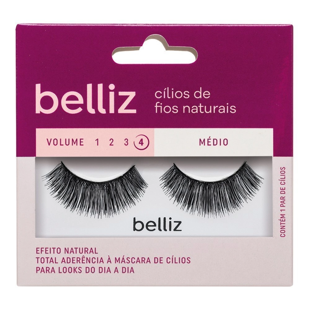 Cilios Belliz Naturais Medio V4