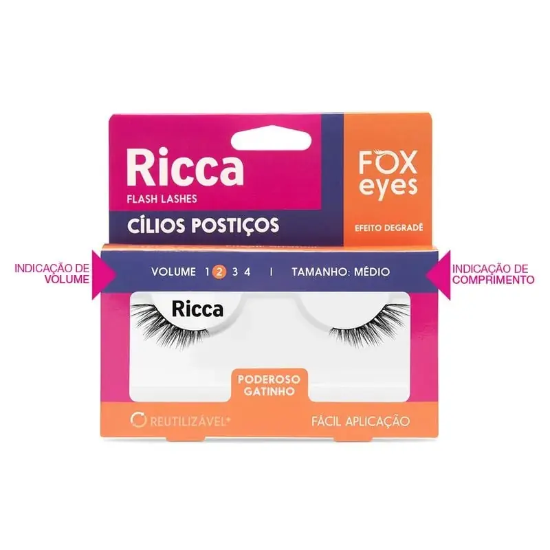 Cilios Fox Eyes Poderoso Gatinho Ricca