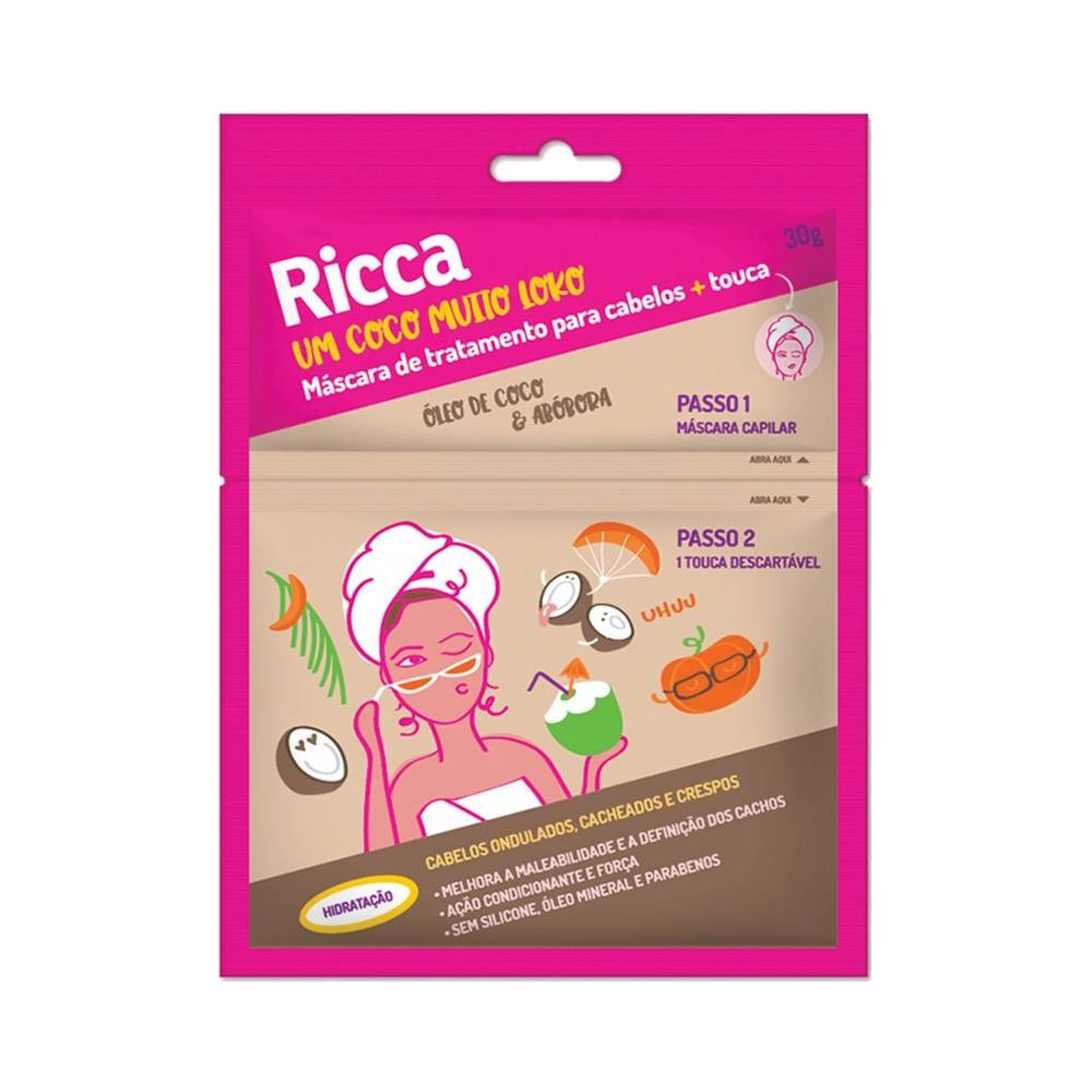 Ricca R.2801 Masc Cap Hidr Oleo De Coco E Abobora