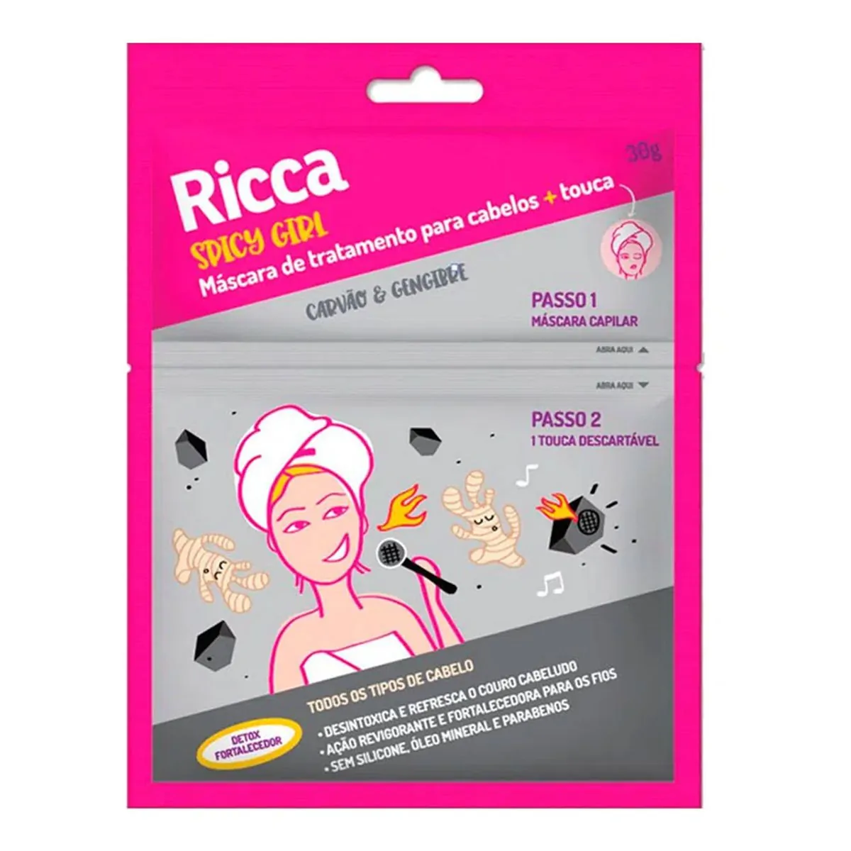 Ricca R.2805 Masc Cap Detox Fort Carvao E Gengibre