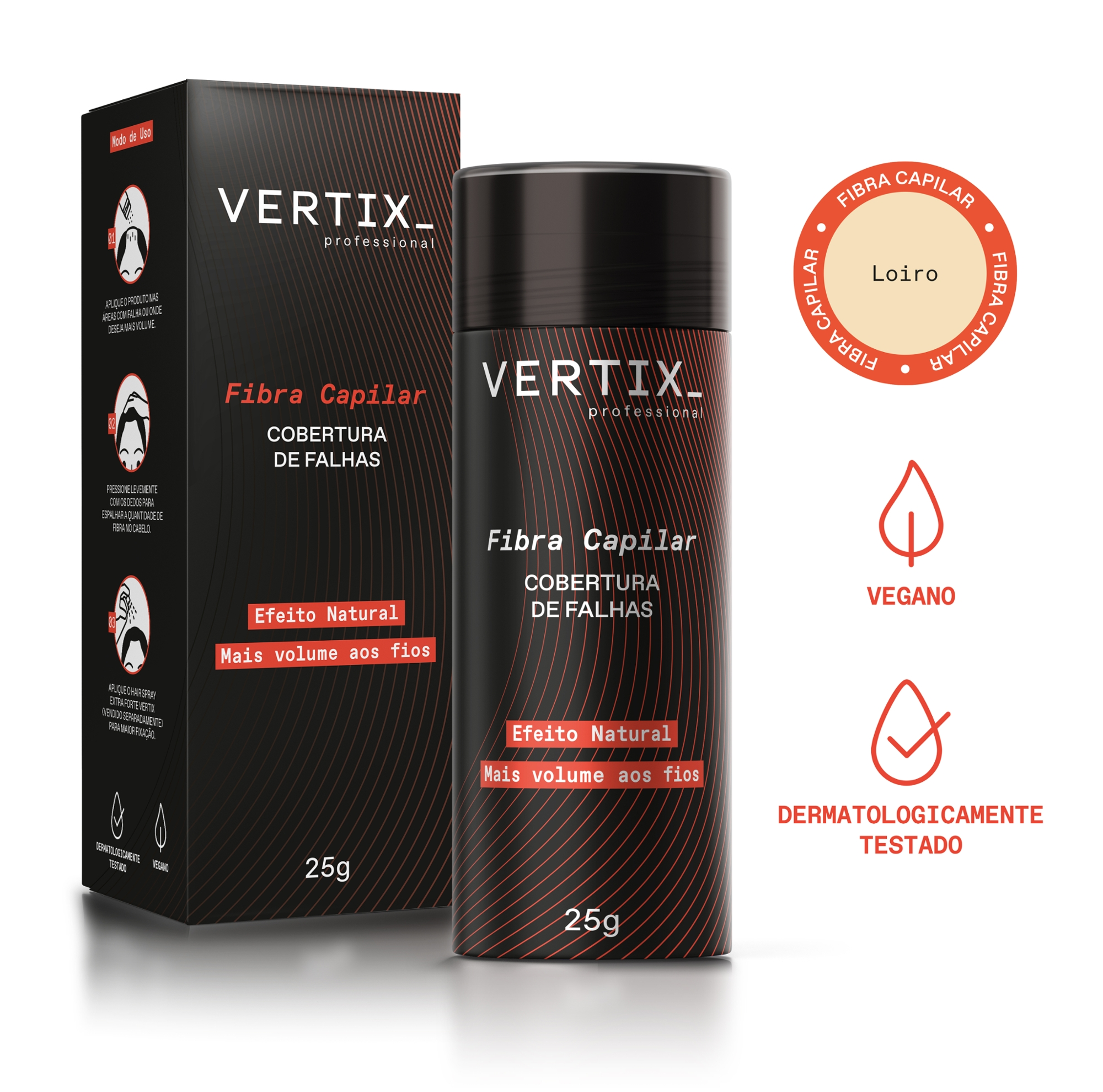 Fibra Capilar Vertix Aplicador De Fibra