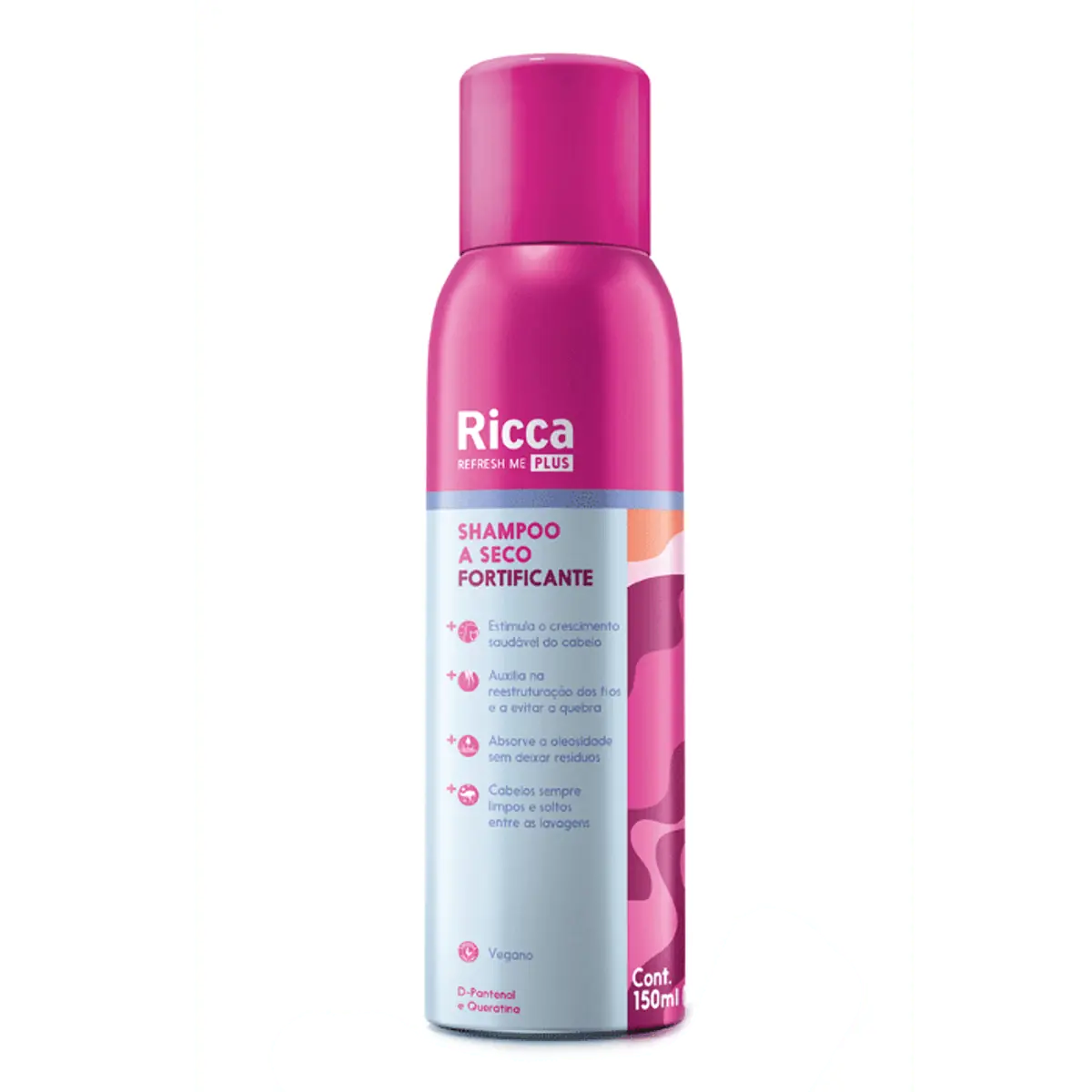Shampoo A Seco Fortificante Ricca Refresh Me Plus Frasco 150ml Spray