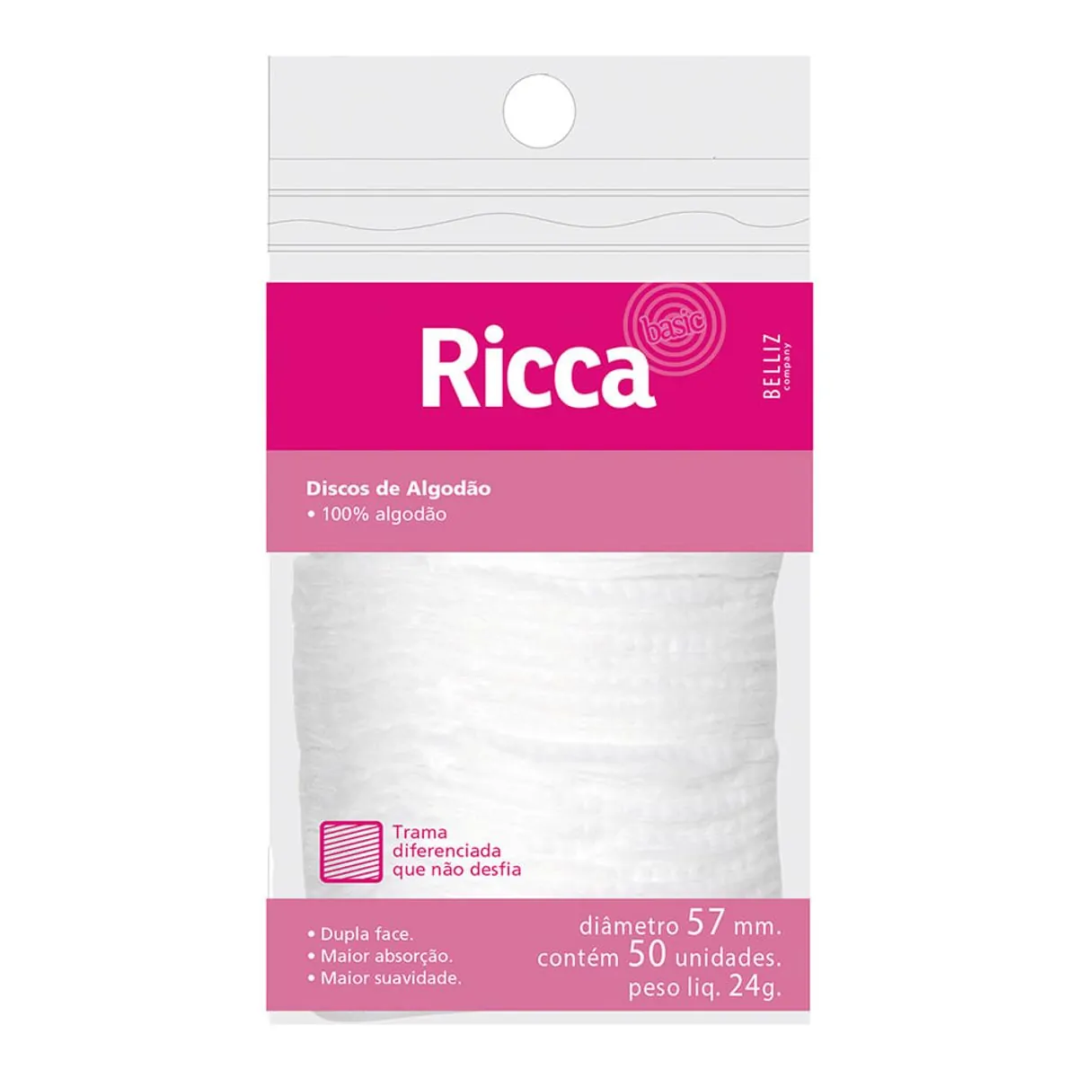 Algodao Ricco 50unidade Disco
