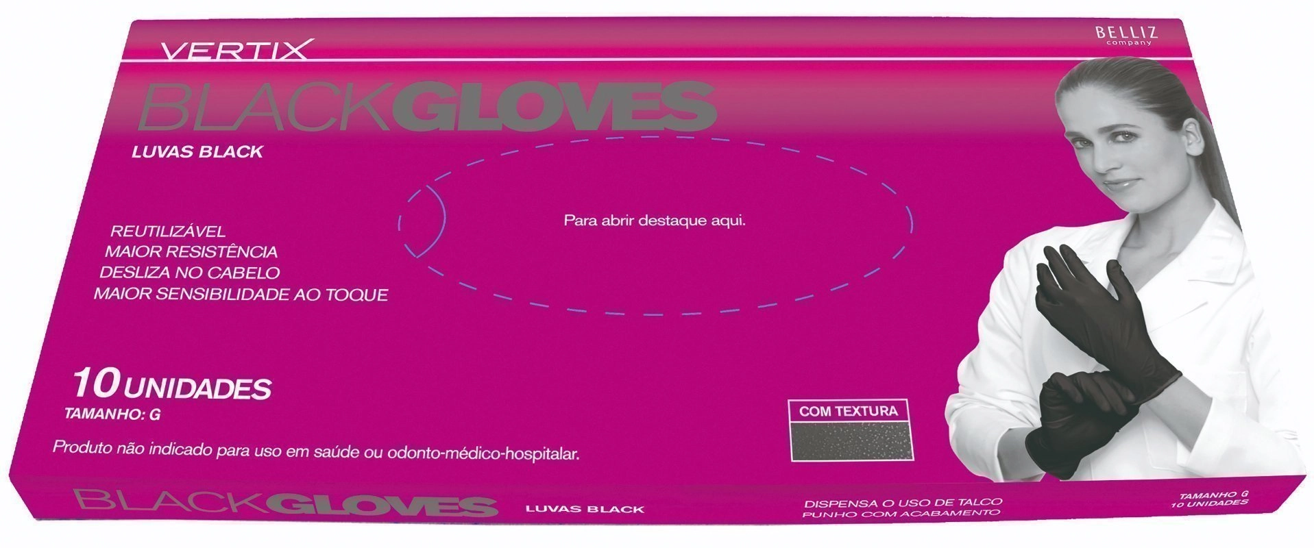 Ricca R 3220 Luva Black 10unidade Gde