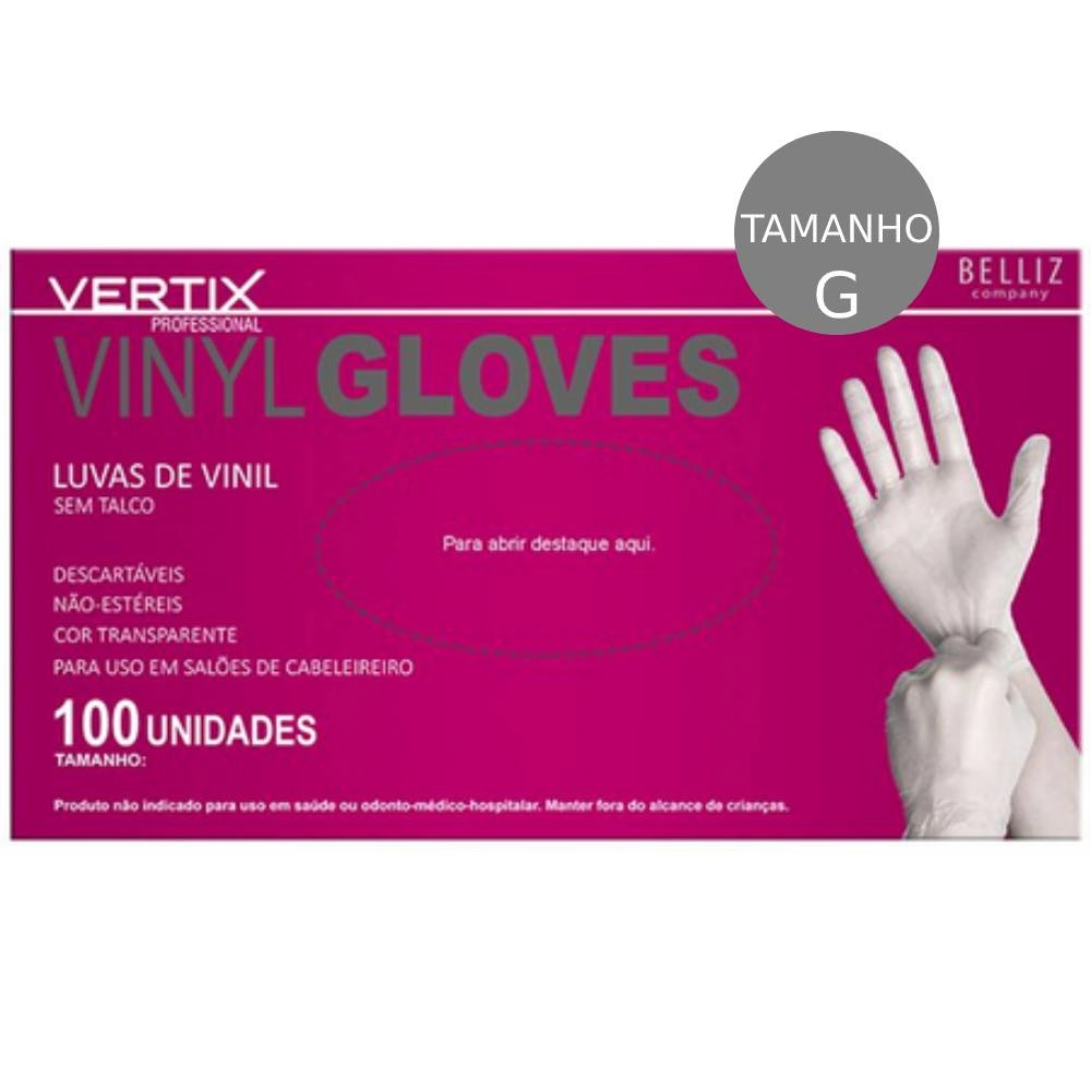 Vertix Luvas De Vinil S/talco 100