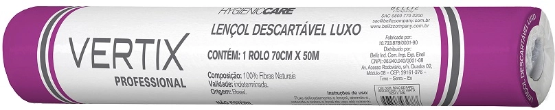 Lencol Maestral Vertix Descartavel Luxo Em Rolo 70cm X 50m 1un