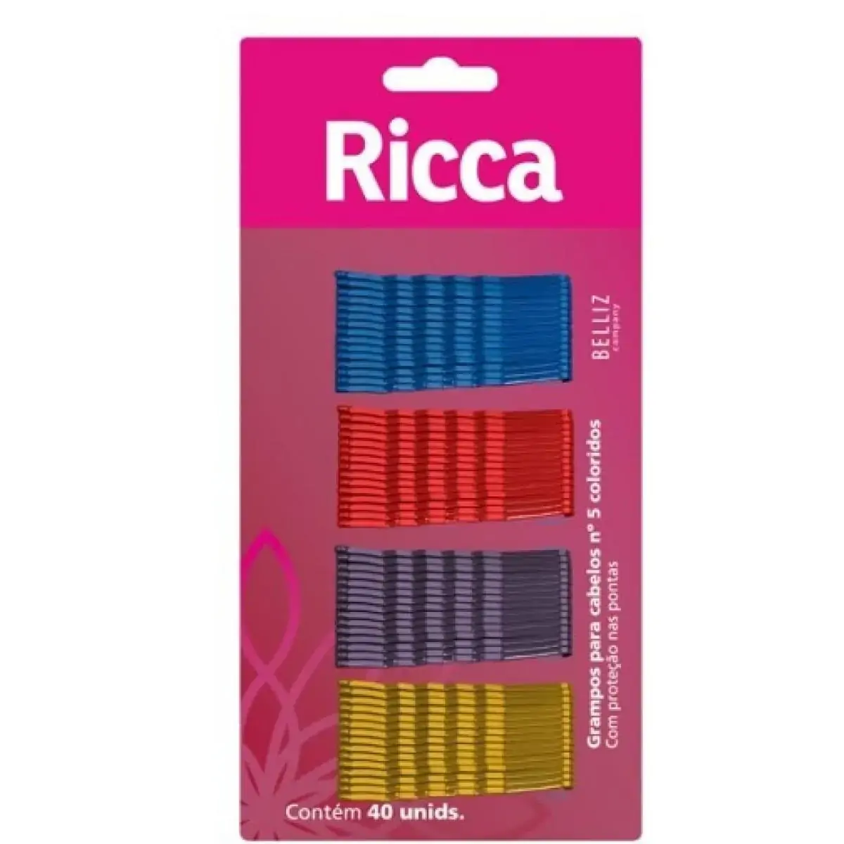 Grampo Para Cabelo Coloridos N.5 40 unidades