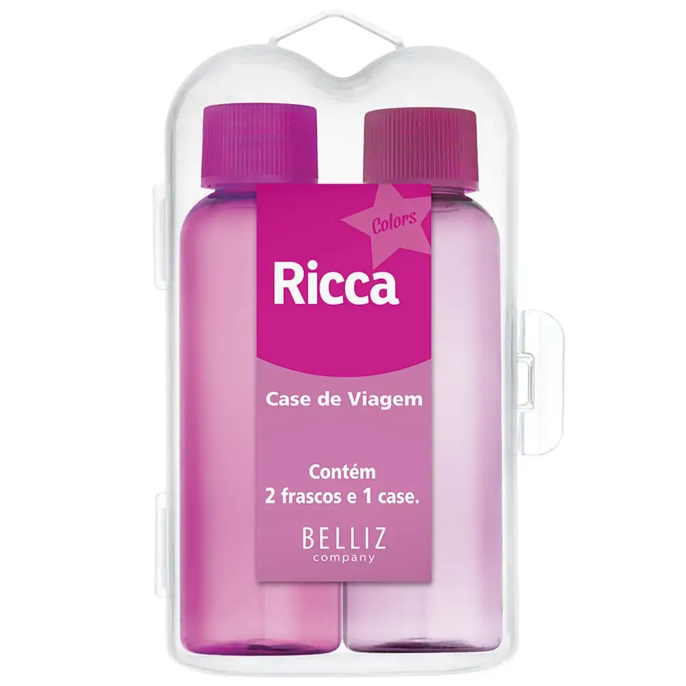 Kit De Viagem Case Com Dois Frascos Ricca