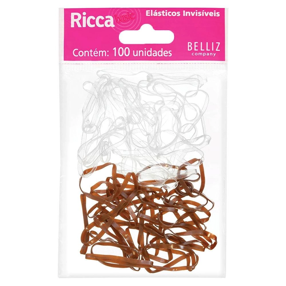 Elásticos Invisíveis Com 100 Unidades Ricca