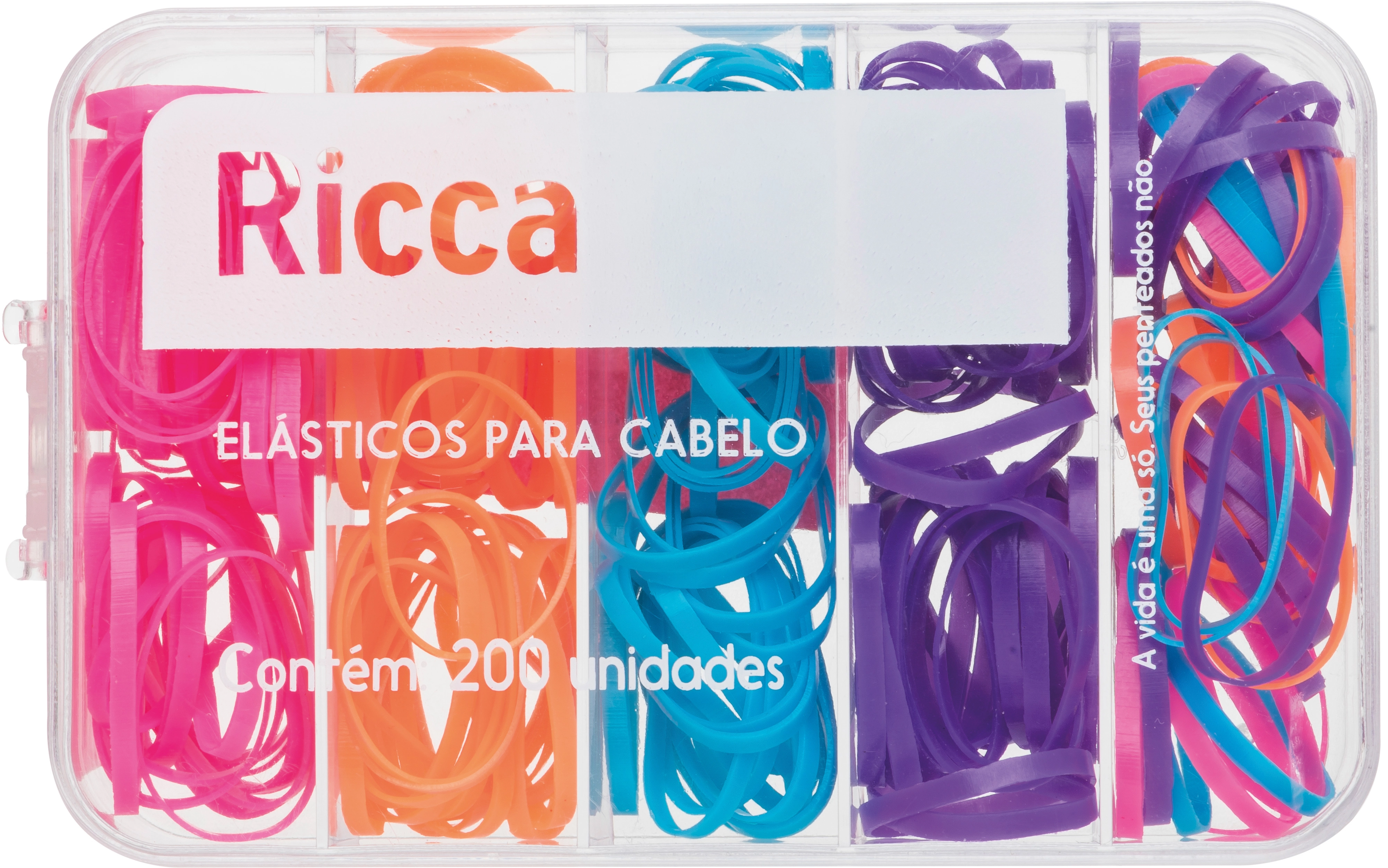 Elasticos Coloridos Ref. 3345 Com 200 Unidades C/ Case Ricca